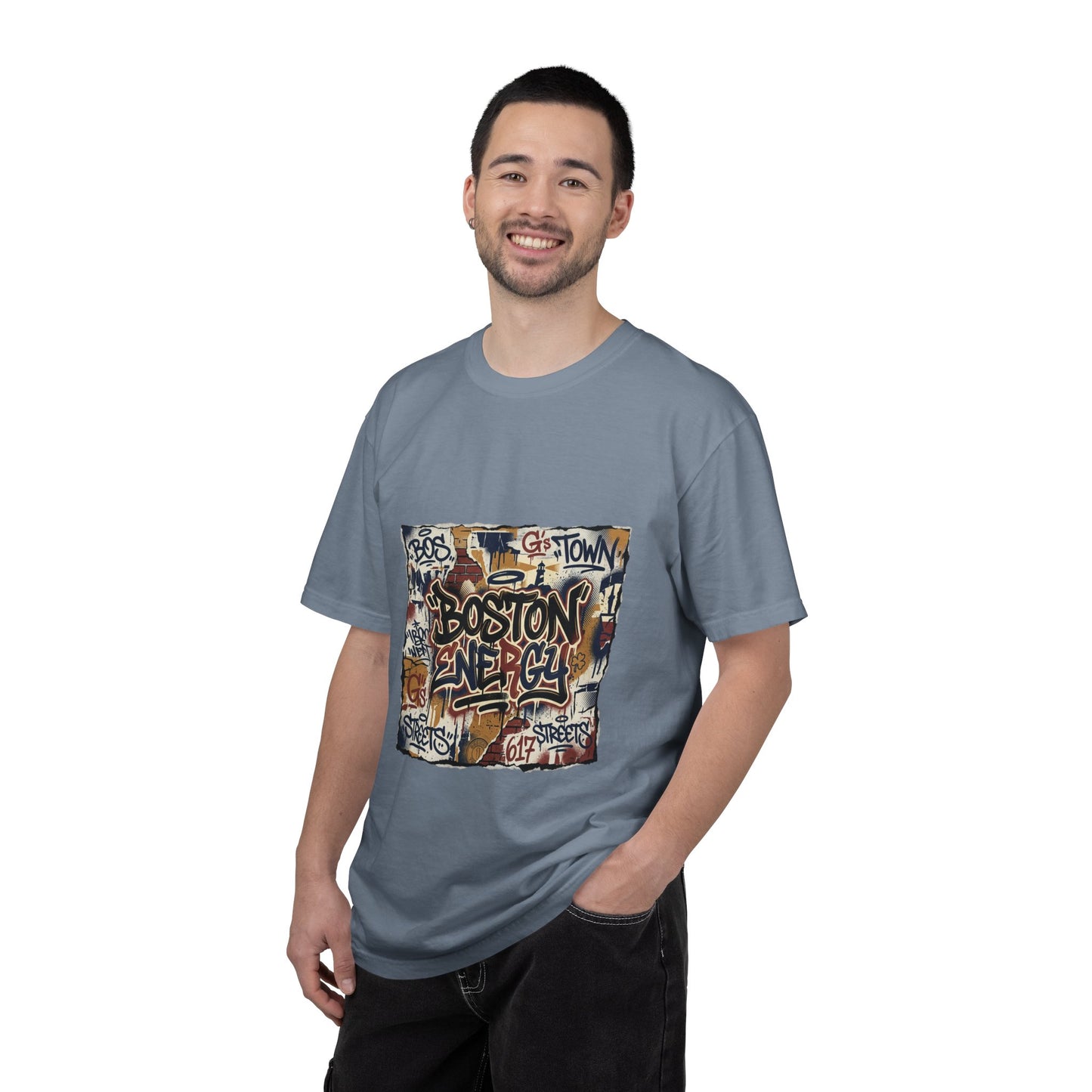 Boston Graffiti Tee — Urban Street Art T‑Shirt