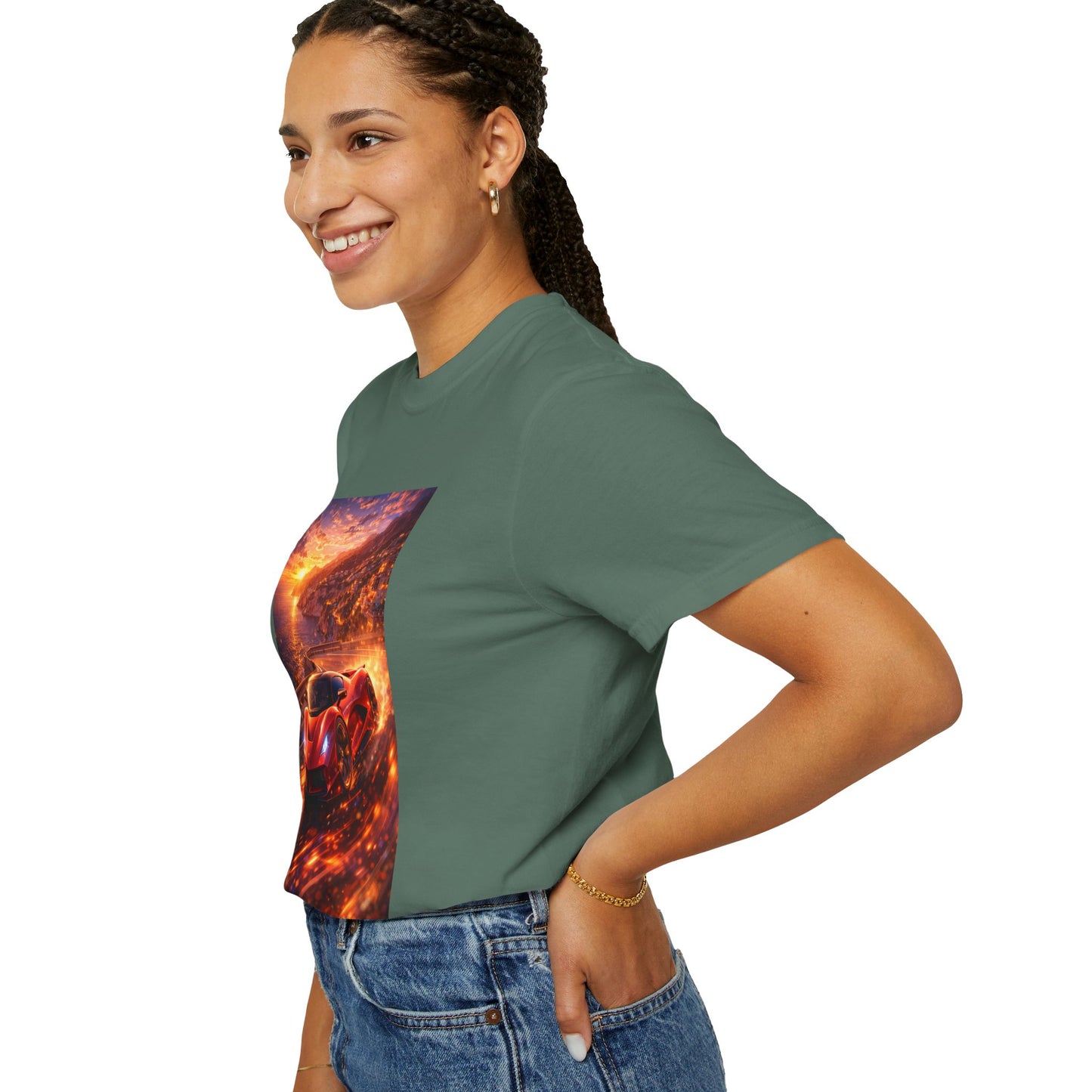 Ferrari F80- Amalfi Coast, Italy - T‑Shirt — Red Sports Car Print