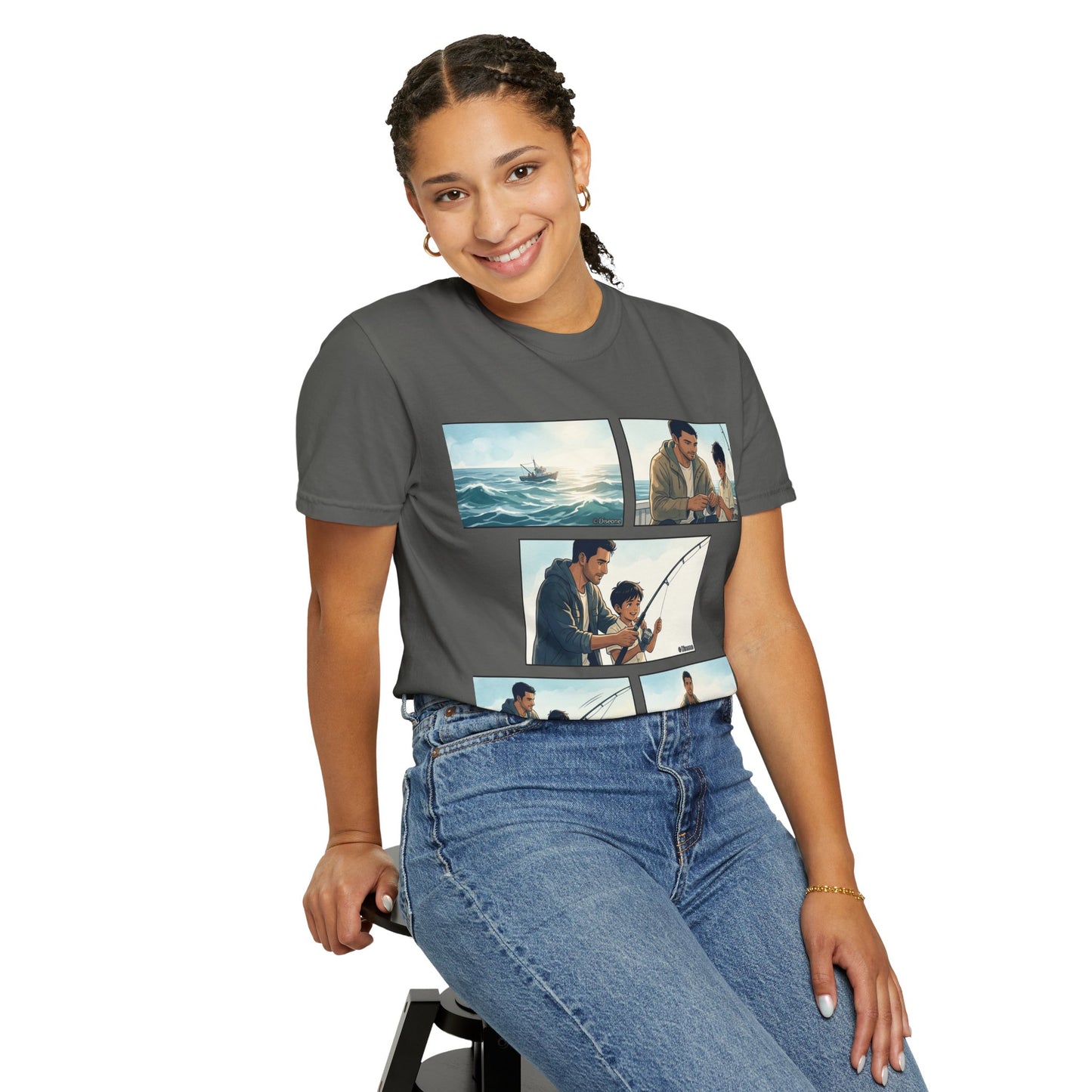 MORNING TIDES” (FATHER & SON EDITION) T-Shirt — Dad & Son Beach Fishing Graphic Tee
