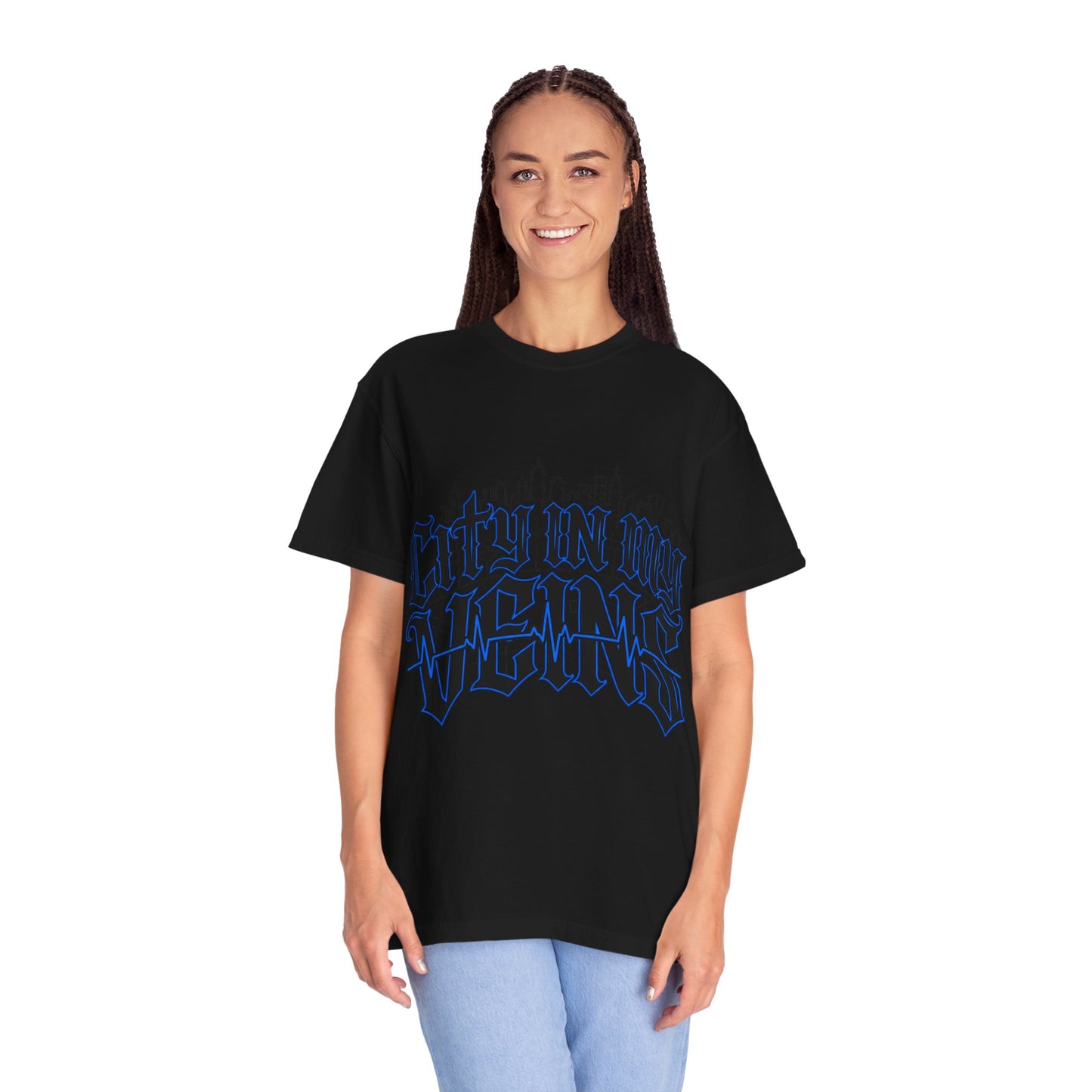 City in My Veins T-Shirt — Urban Skyline Graphic Tee