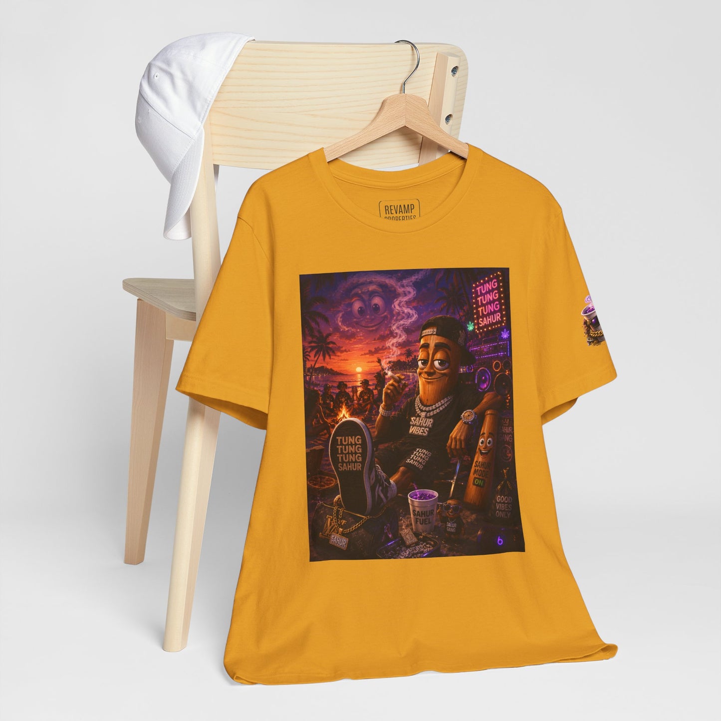 Tung Tung Tung Sahur T-Shirt — "Summertime Vibes" Retro Beach Party Graphic Tee