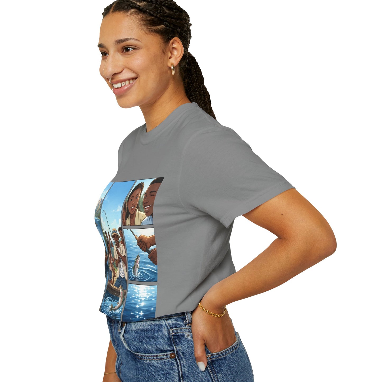 ake Tahoe Fishing Moments T-Shirt — Retro Outdoors Fishing Graphic Tee