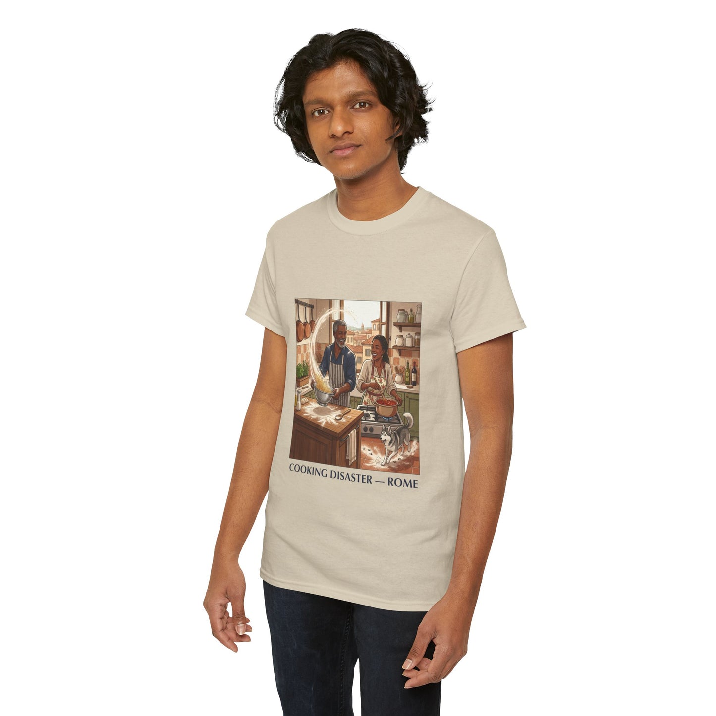 T-Shirt — 'Cooking Disaster — Rome' Illustrated Cooking Tee