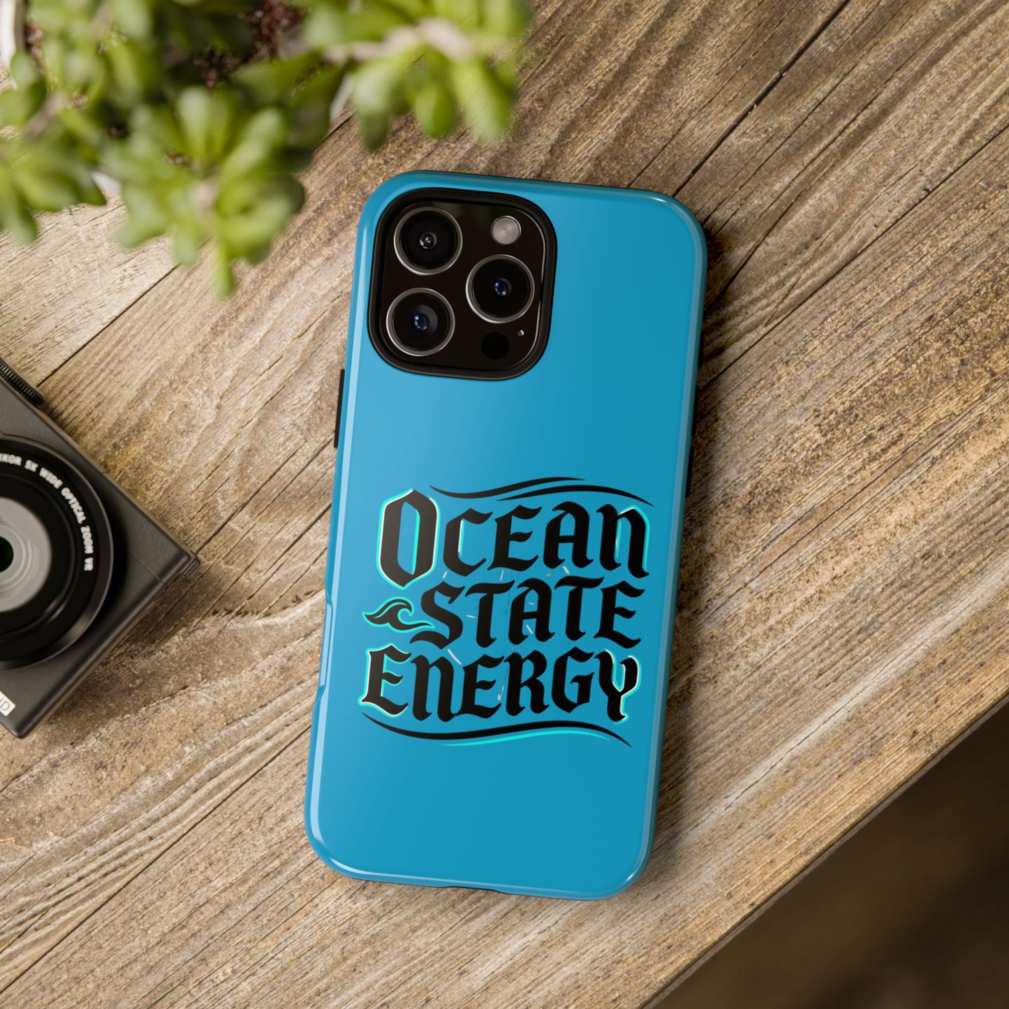 Ocean State Energy Phone Case — Tough Protective iPhone Cover with Nautical Script