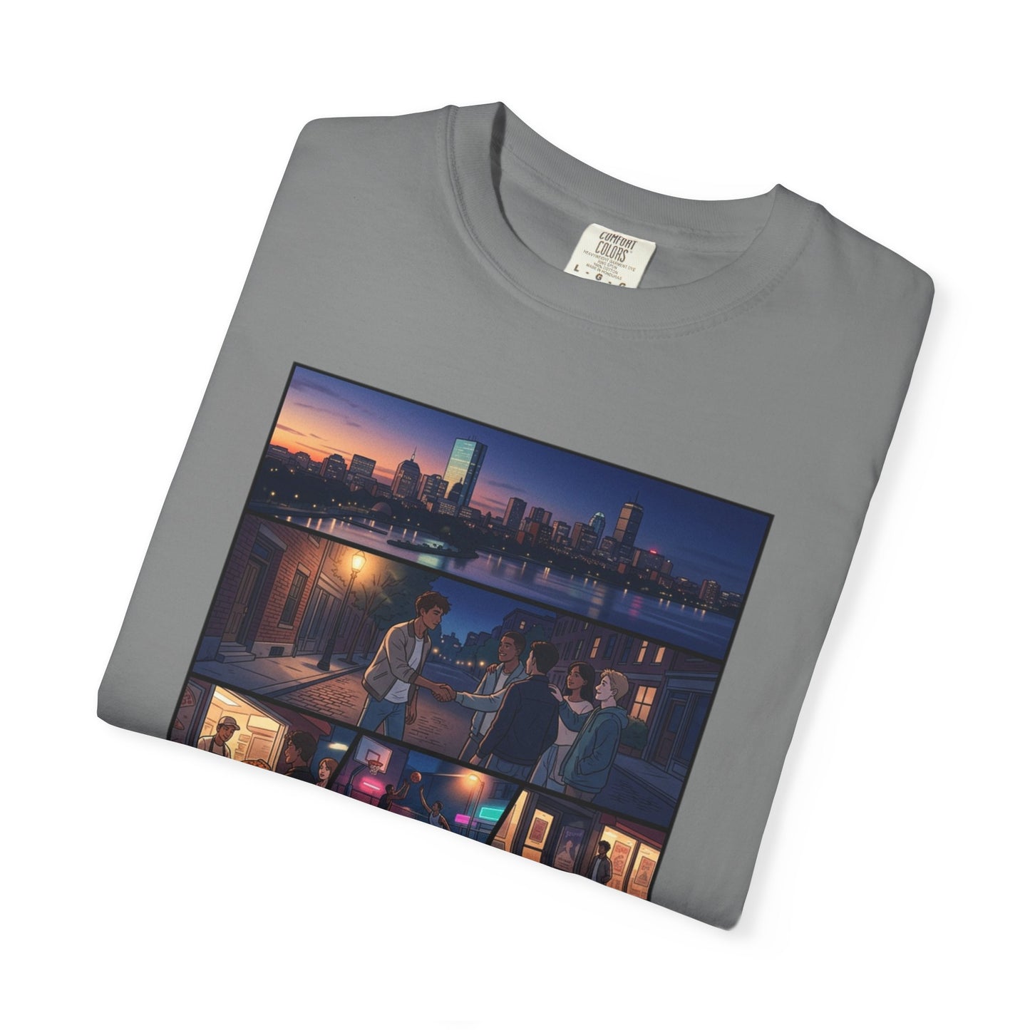 Boston: Built Different - City Nights Photo Collage T-Shirt