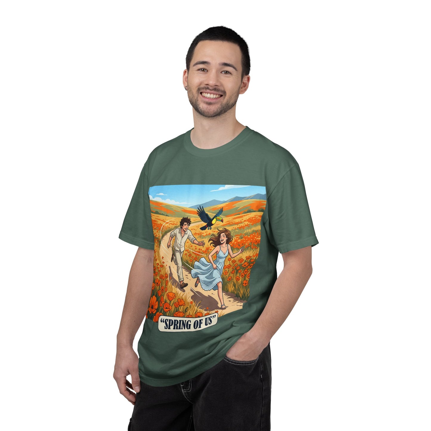 Spring of Us T-Shirt — Romantic Field Illustration Tee