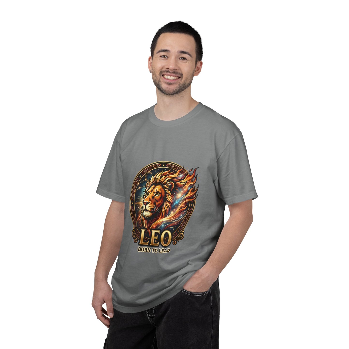 Leo 'Born to Lead' T-Shirt — Bold Zodiac Lion Graphic Tee