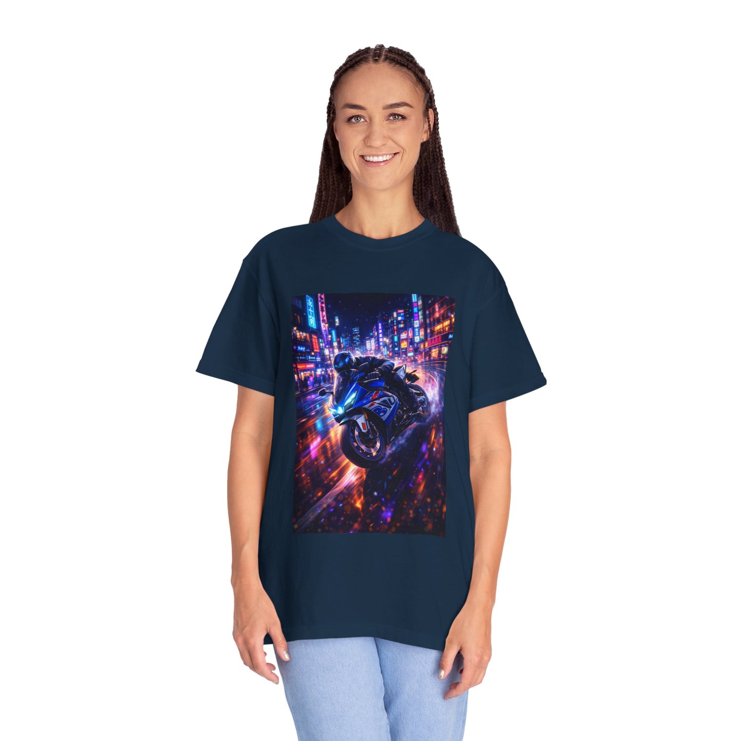 Suzuki GSX-R1000-NEON NIGHT RUN -  T-Shirt — Neon Night Rider Graphic Tee