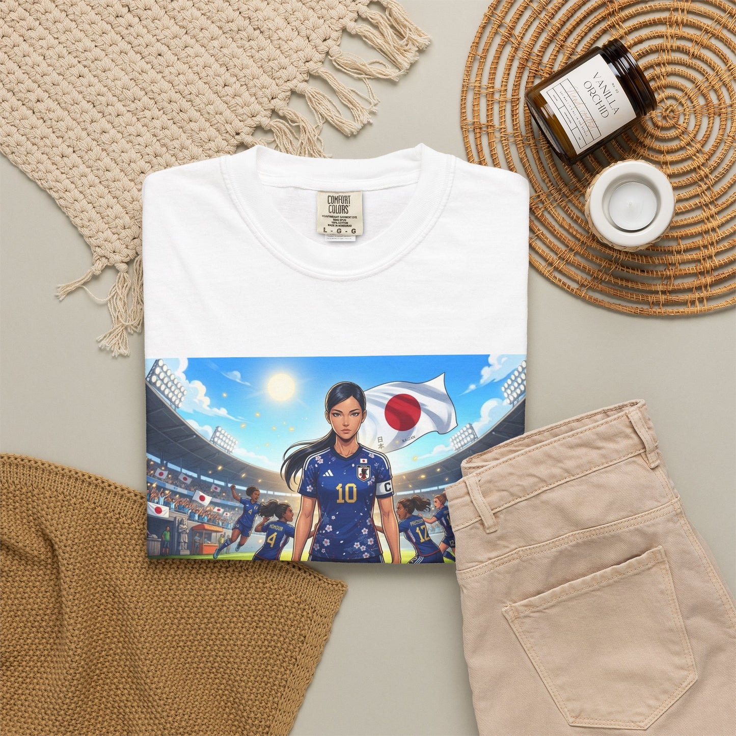 Soccer Player Japan T-Shirt — Japan Flag Soccer Fan Tee