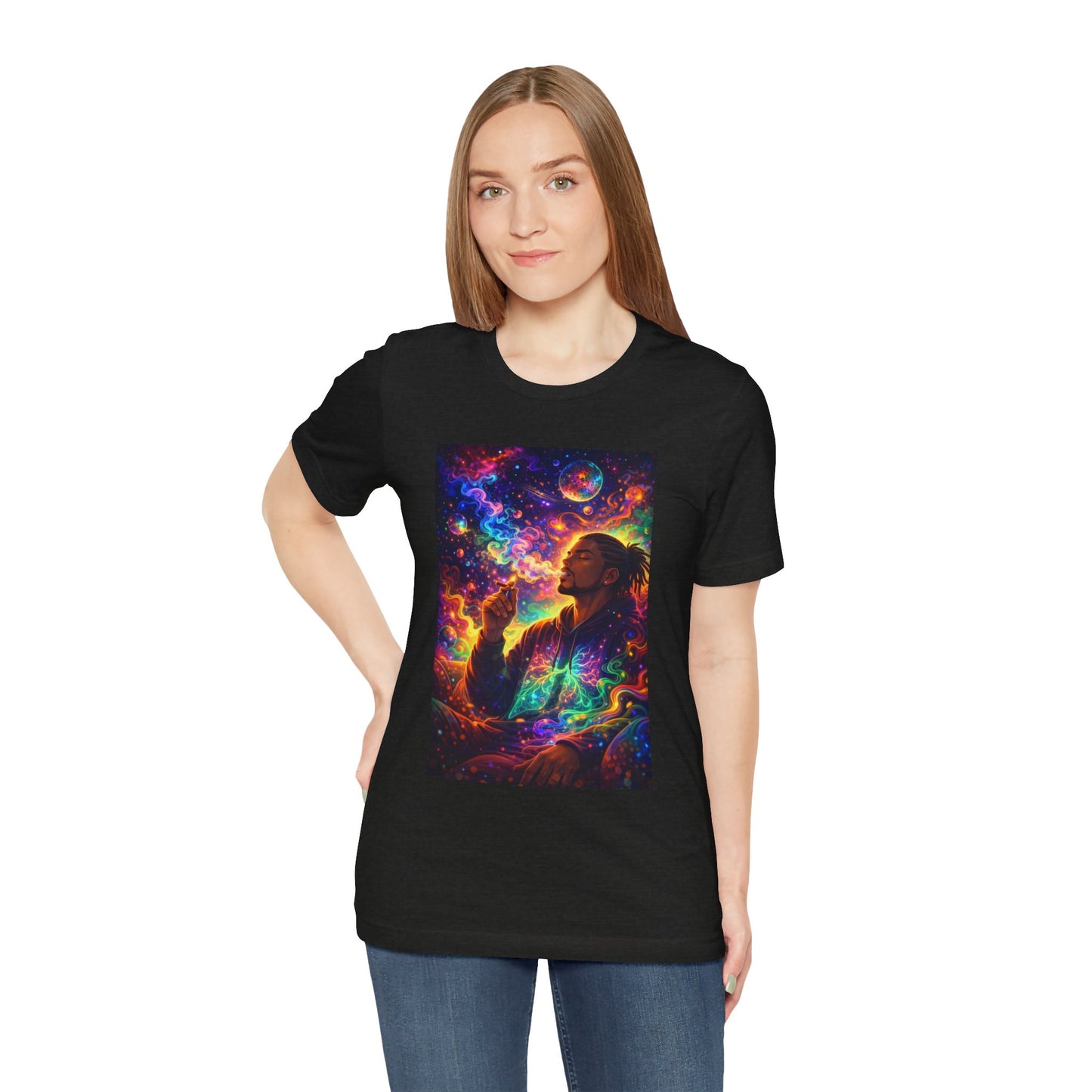 Psychedelic Session T-Shirt — Cosmic Portrait Graphic Tee