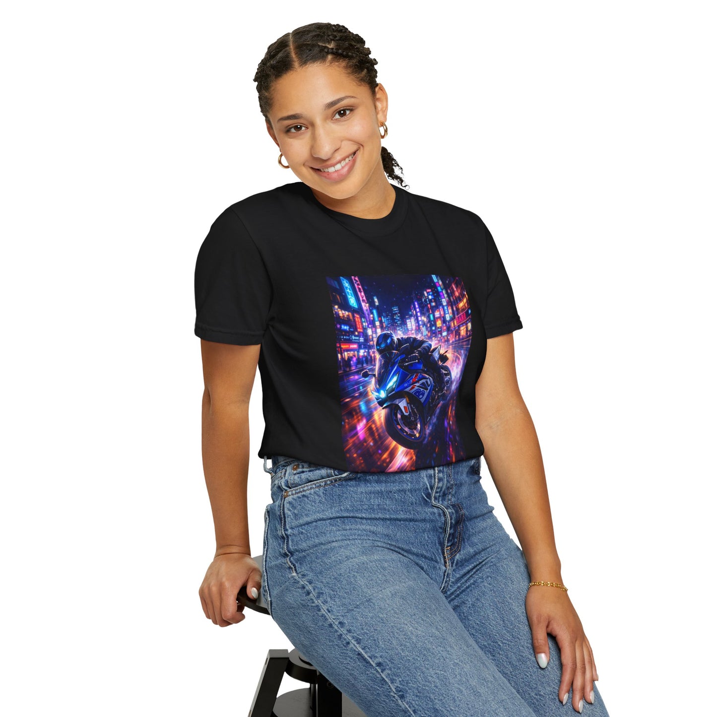 Suzuki GSX-R1000-NEON NIGHT RUN -  T-Shirt — Neon Night Rider Graphic Tee