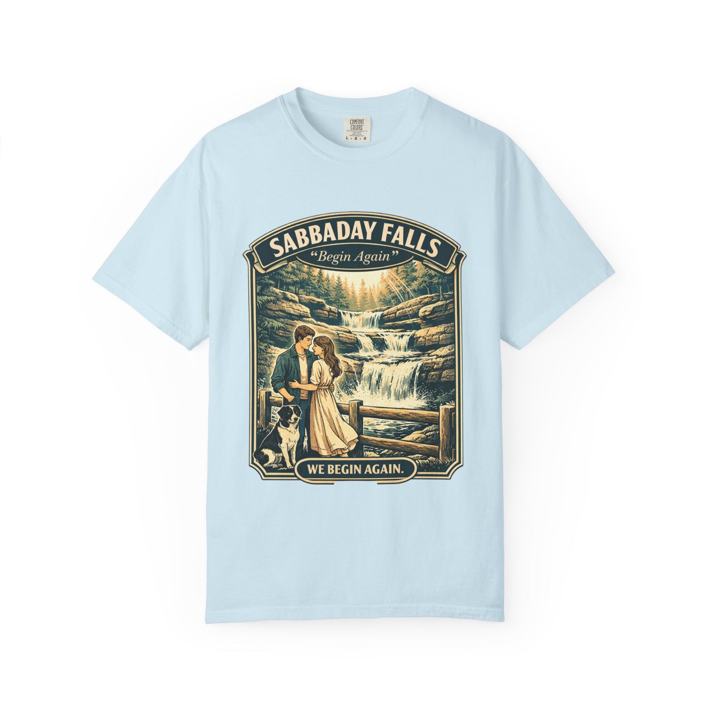 Sabbaday Falls 'We Begin Again' Vintage Nature T-Shirt