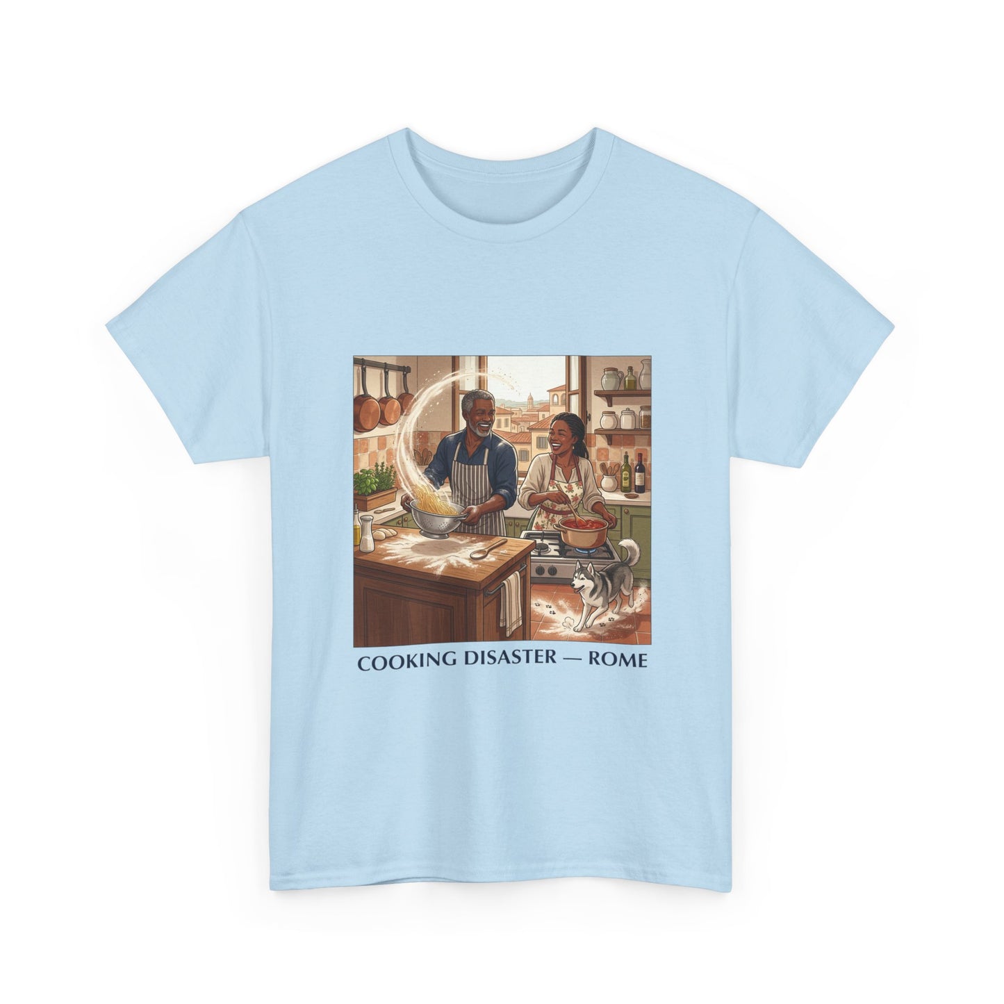 T-Shirt — 'Cooking Disaster — Rome' Illustrated Cooking Tee