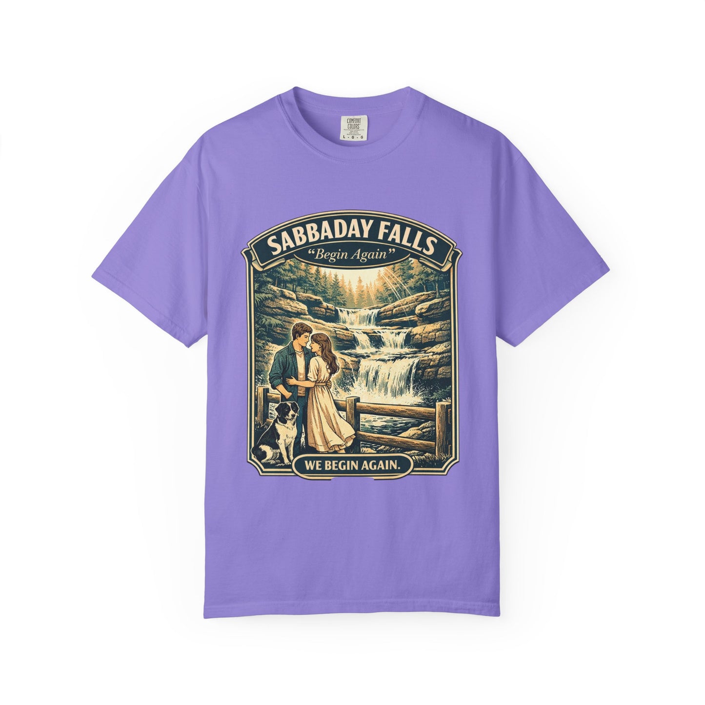 Sabbaday Falls 'We Begin Again' Vintage Nature T-Shirt