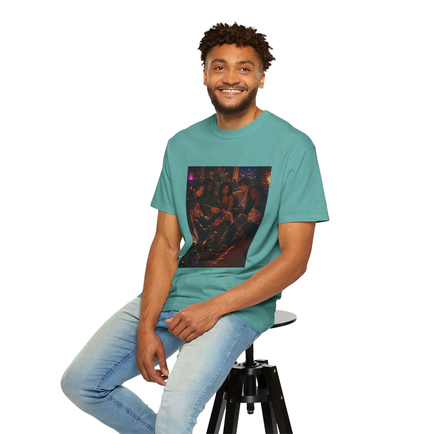 OUR MEMORIES - Vintage Night Party Scene T-Shirt