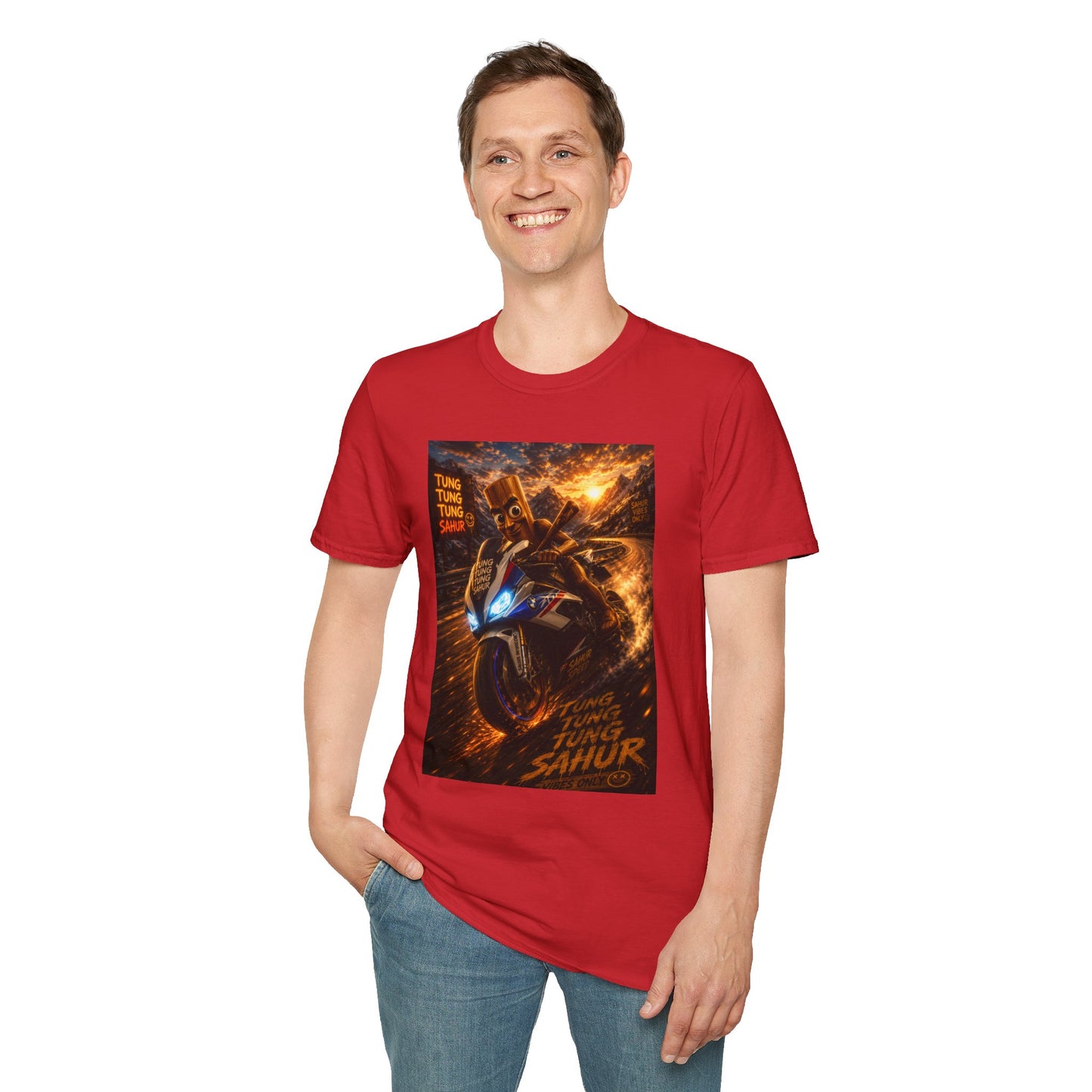Tung Tung Tung Sahur 2 Wheels On Steel & Fire T-Shirt — "Time To Turn The Tide" Tee