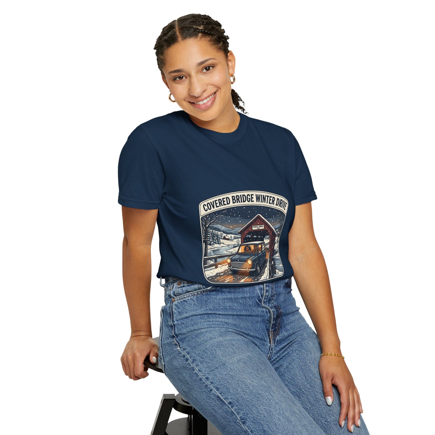 Covered Bridge Winter Drive T-Shirt