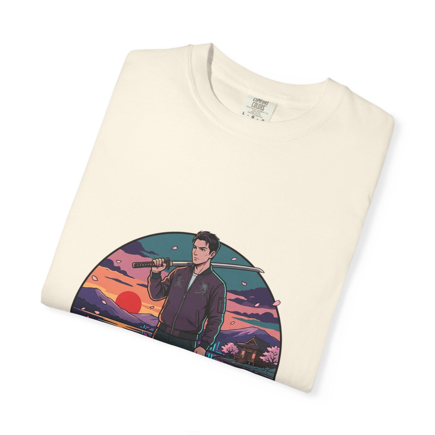 Vintage Night Harbor T-Shirt — Retro Sunset Fisherman Graphic Tee