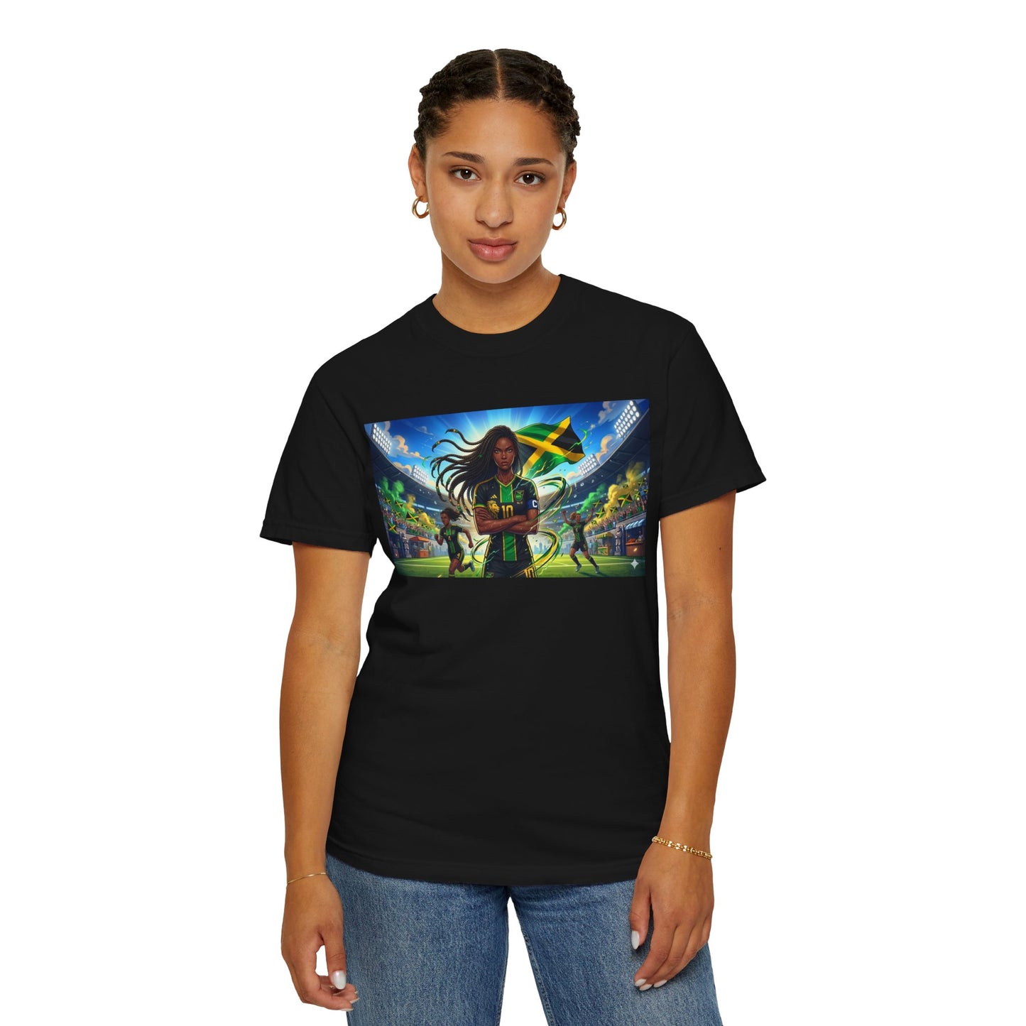 Jamaican Soccer Captain T-Shirt — Rasta Player Stadium Graphic Tee