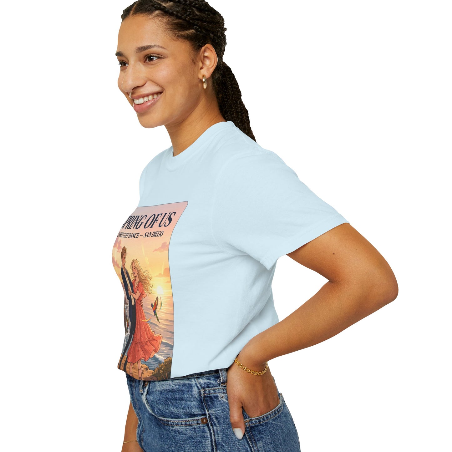 Spring of Us T‑Shirt — Sunset Cliff Dance San Diego Vintage Romance Tee