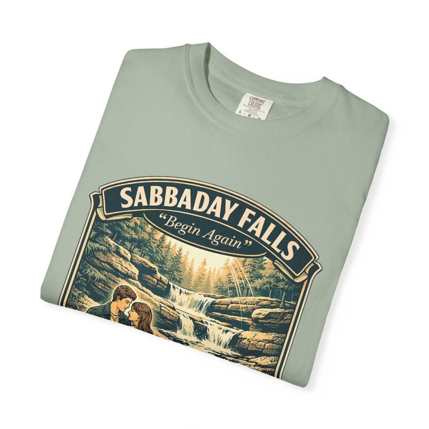 Sabbaday Falls 'We Begin Again' Vintage Nature T-Shirt