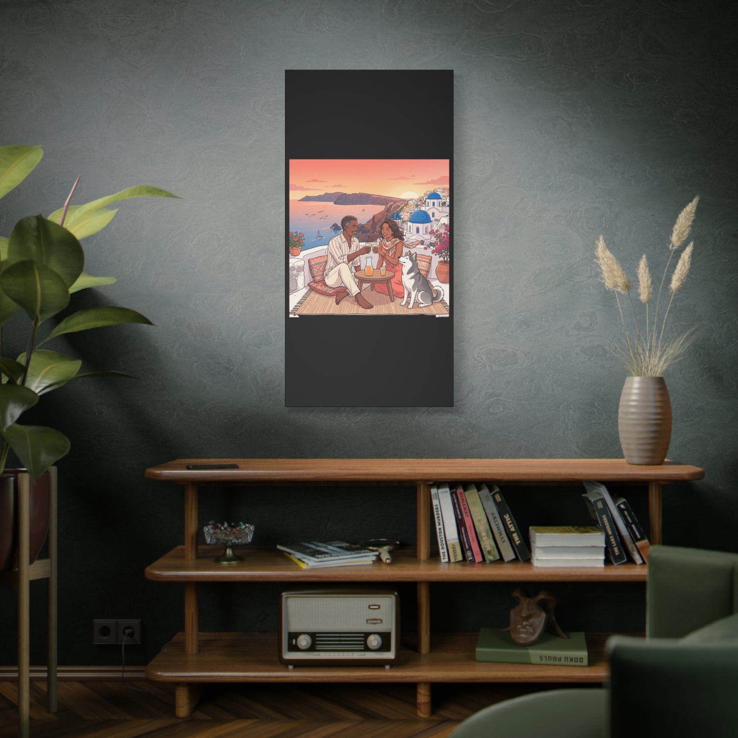 Santorini, Greece – “Sunset Serenade - Matte Canvas, Stretched, 1.25"