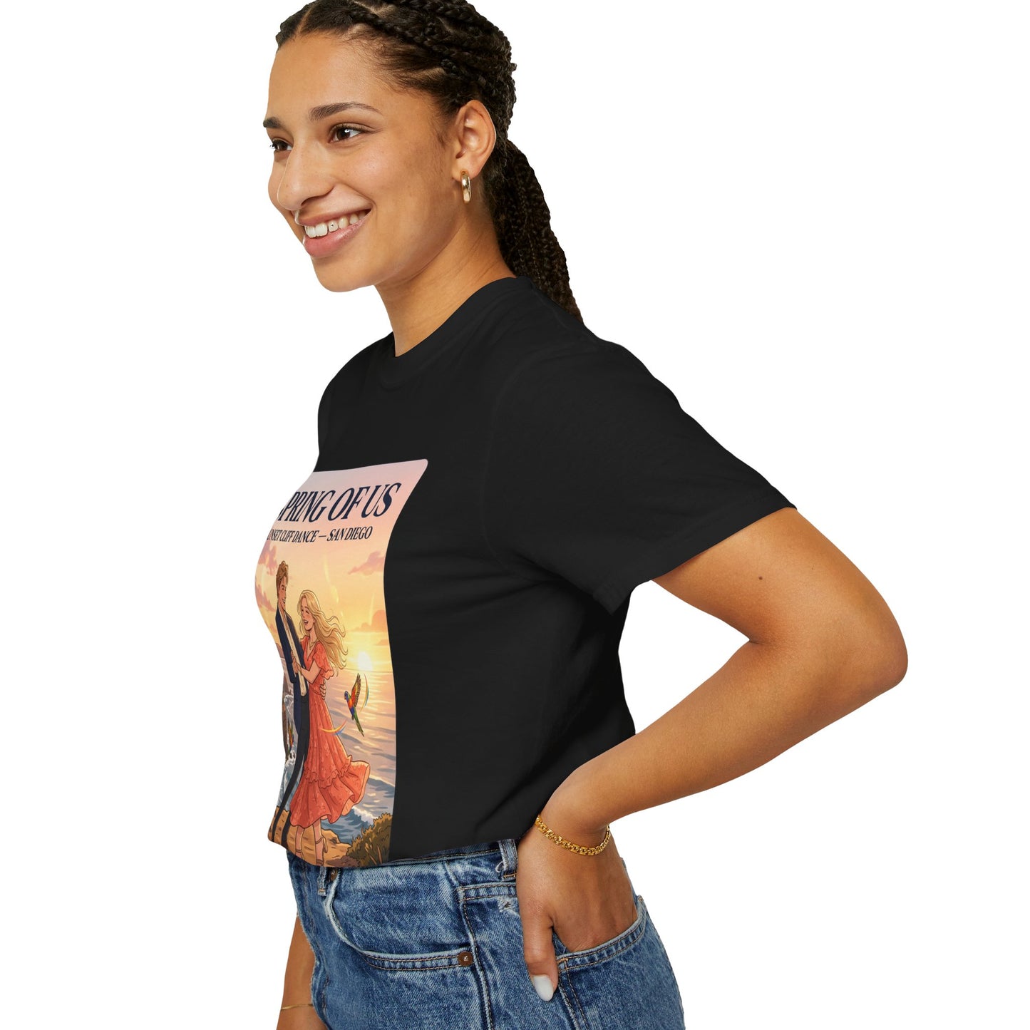 Spring of Us T‑Shirt — Sunset Cliff Dance San Diego Vintage Romance Tee