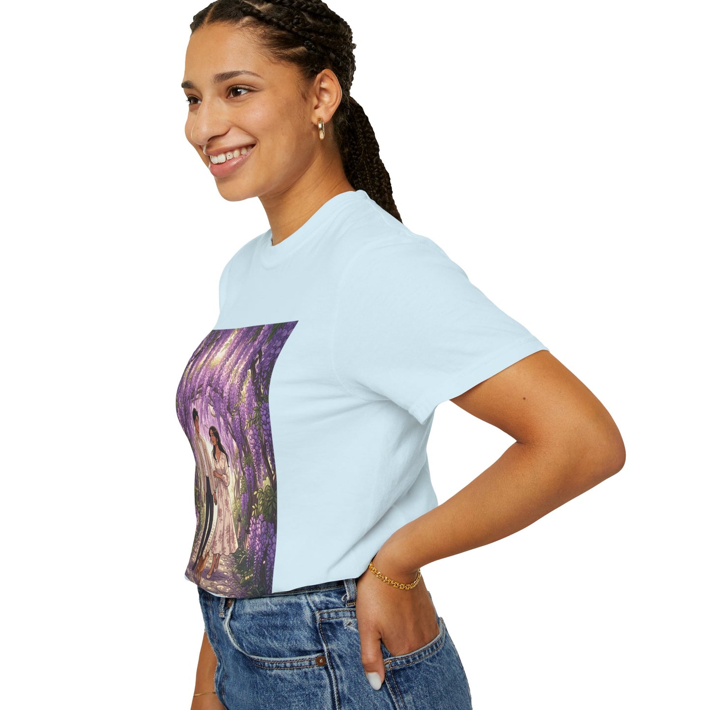 Spring of Us T-Shirt — Romantic Wisteria Couple Graphic Tee