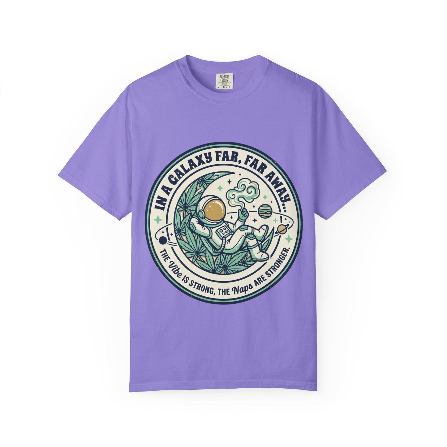 T-Shirt — "In a Galaxy Far, Far Away" Retro Space Nap Graphic Tee