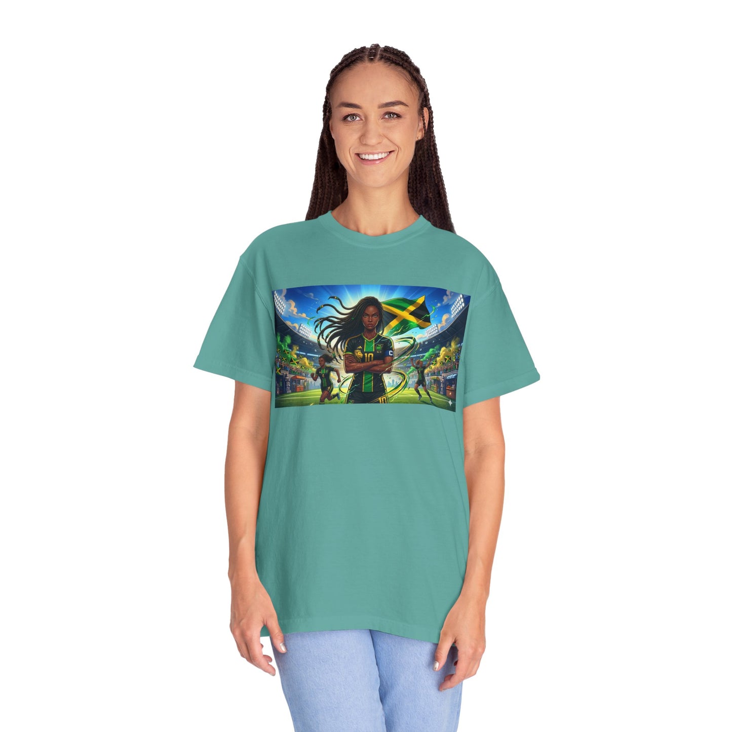 Jamaican Soccer Captain T-Shirt — Rasta Player Stadium Graphic Tee