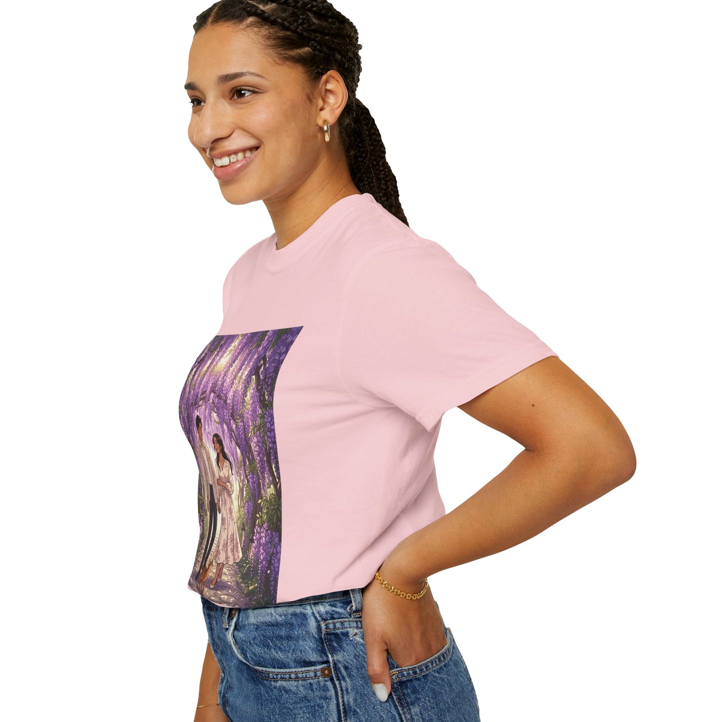 Spring of Us T-Shirt — Romantic Wisteria Couple Graphic Tee