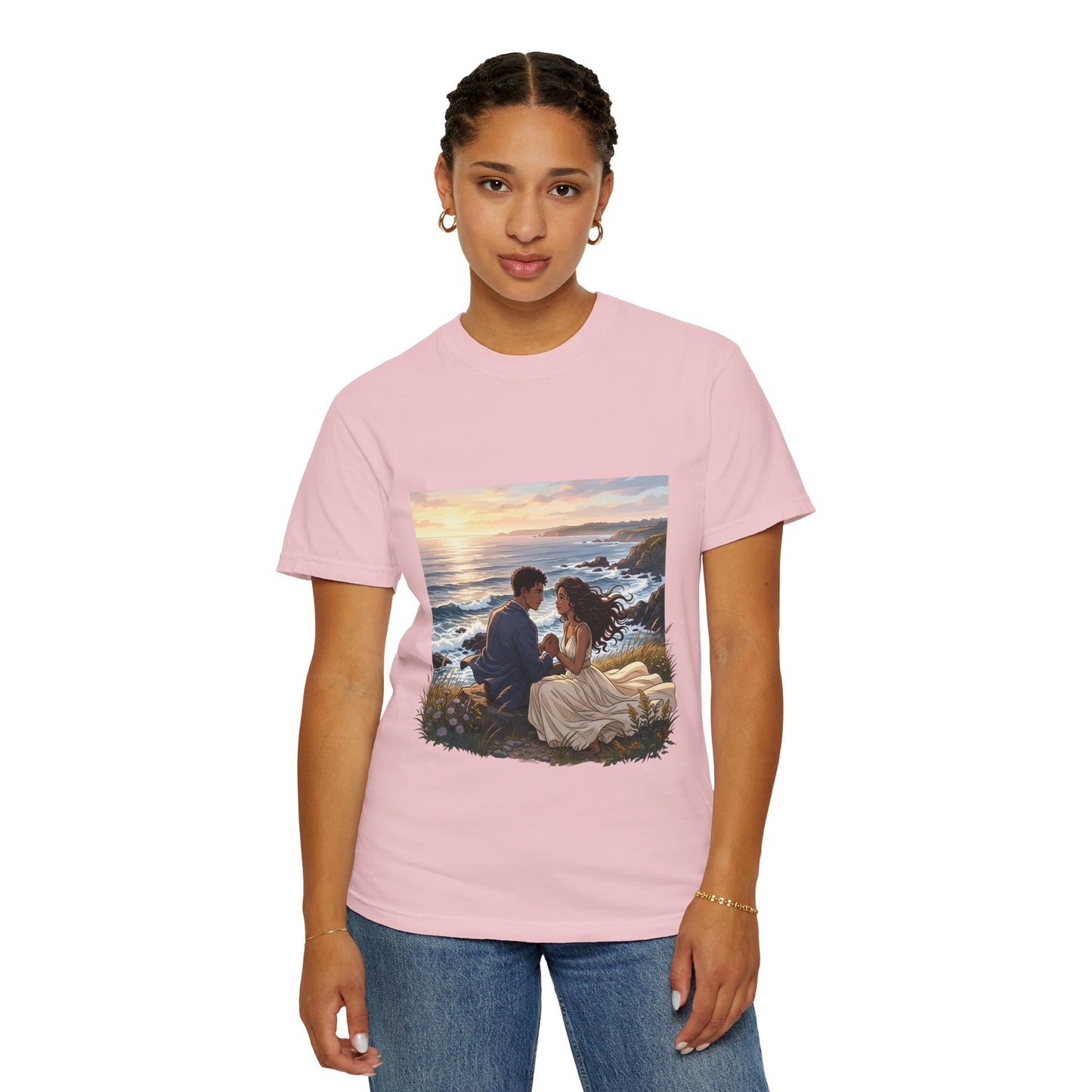 Romantic Sunset Beach Couple T-Shirt