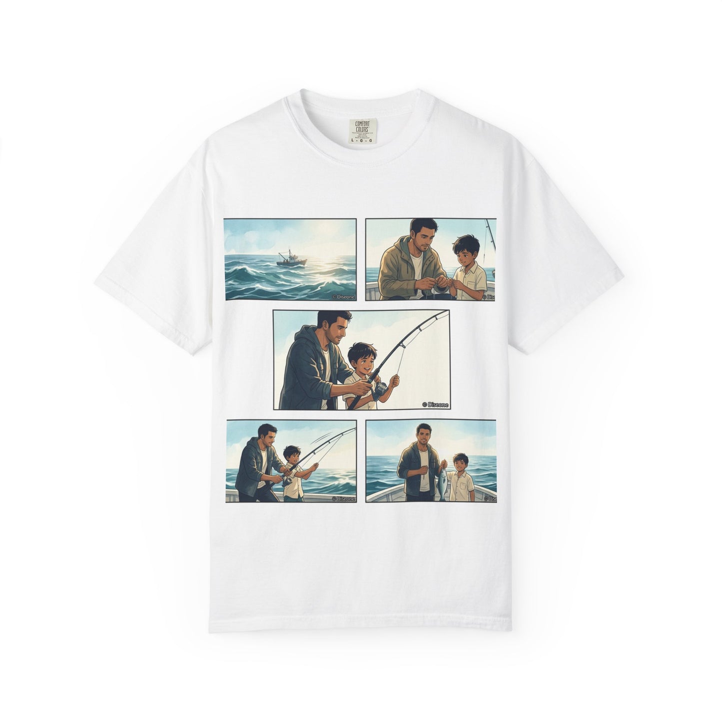 MORNING TIDES” (FATHER & SON EDITION) T-Shirt — Dad & Son Beach Fishing Graphic Tee