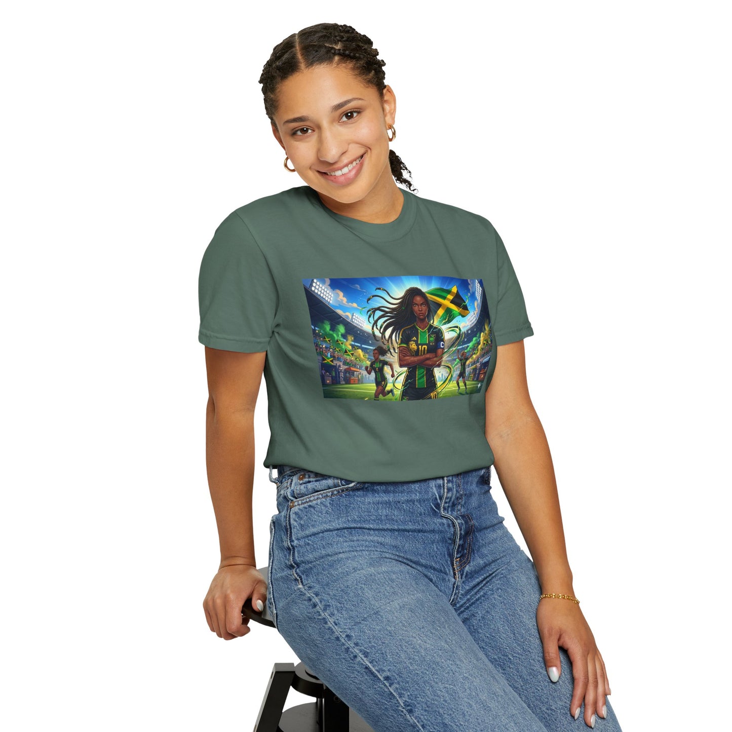Jamaican Soccer Captain T-Shirt — Rasta Player Stadium Graphic Tee