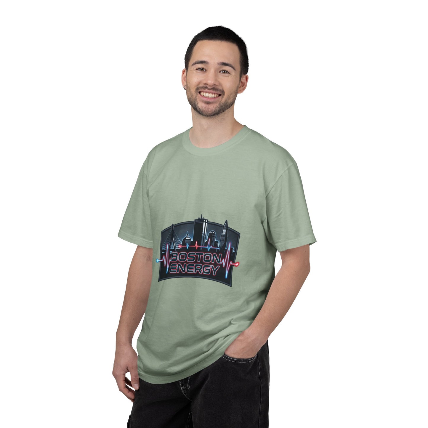 Boston Energy T-Shirt — City Skyline Neon Tee