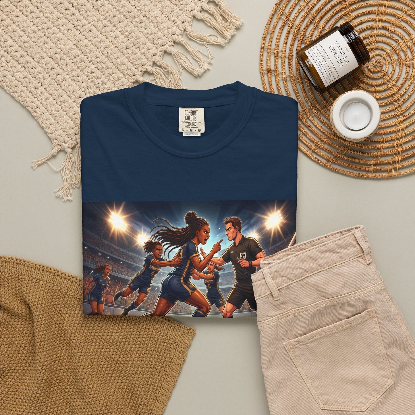 Soccer Arguing With Referee T-Shirt — Vintage Stadium Action Graphic Tee