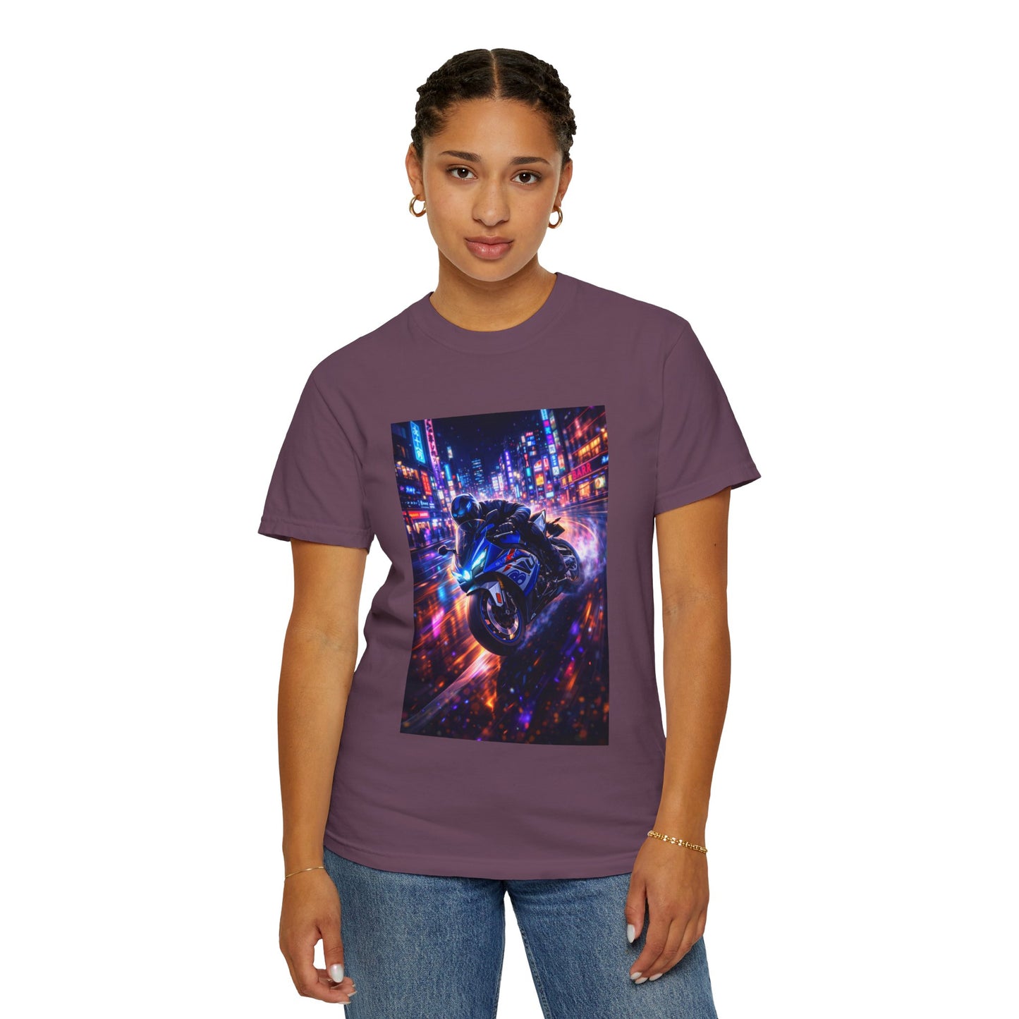 Suzuki GSX-R1000-NEON NIGHT RUN -  T-Shirt — Neon Night Rider Graphic Tee