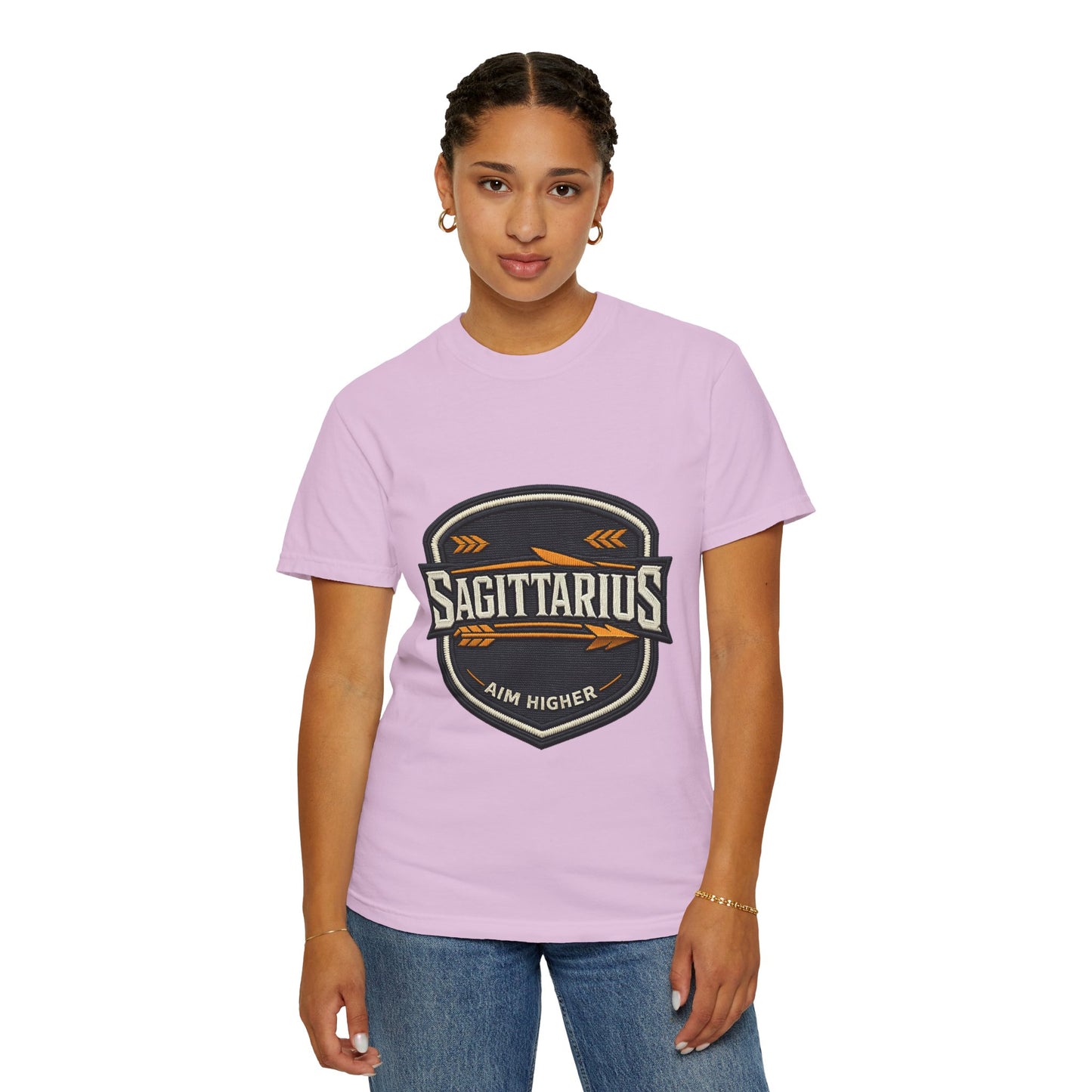 Sagittarius 'Aim Higher' T‑Shirt — Zodiac Archer Graphic Tee