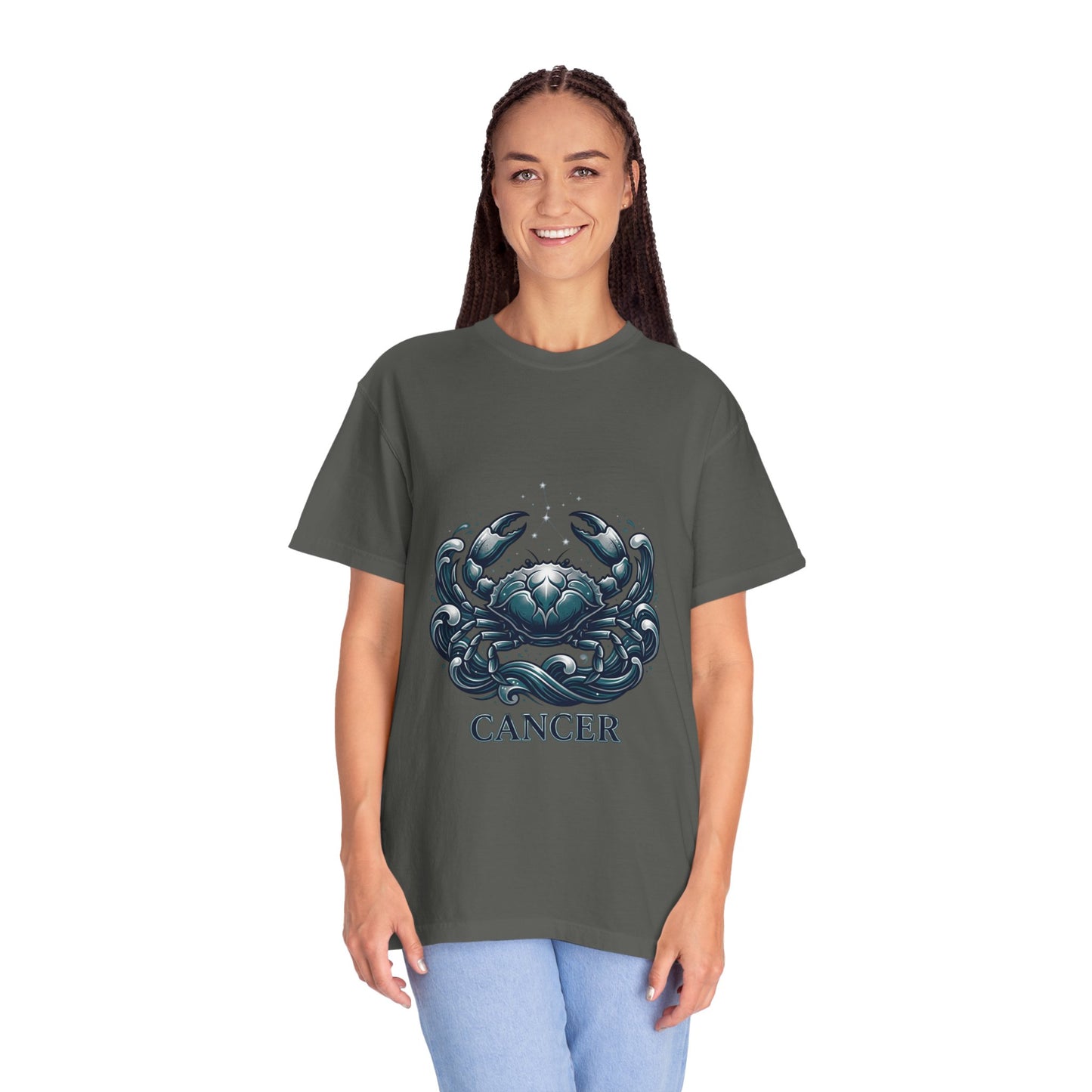 Cancer Zodiac T-Shirt — Stylized Crab Astrological Tee
