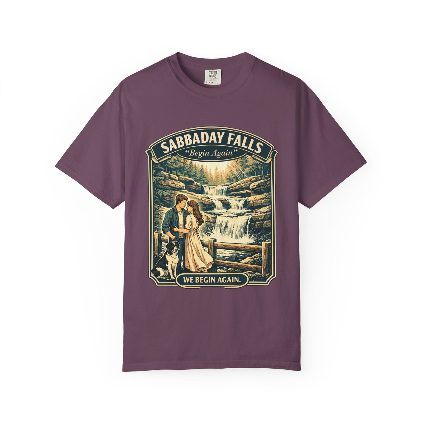 Sabbaday Falls 'We Begin Again' Vintage Nature T-Shirt