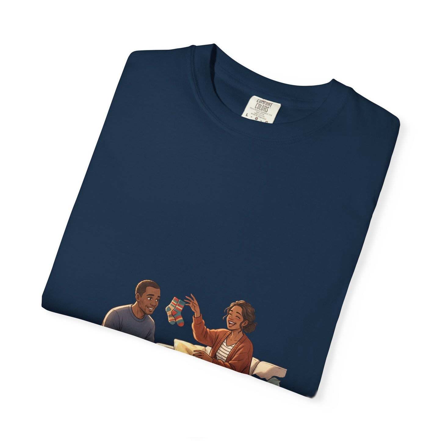 Picnic Cheers T-Shirt — Vintage Couple & Dog Illustration Tee