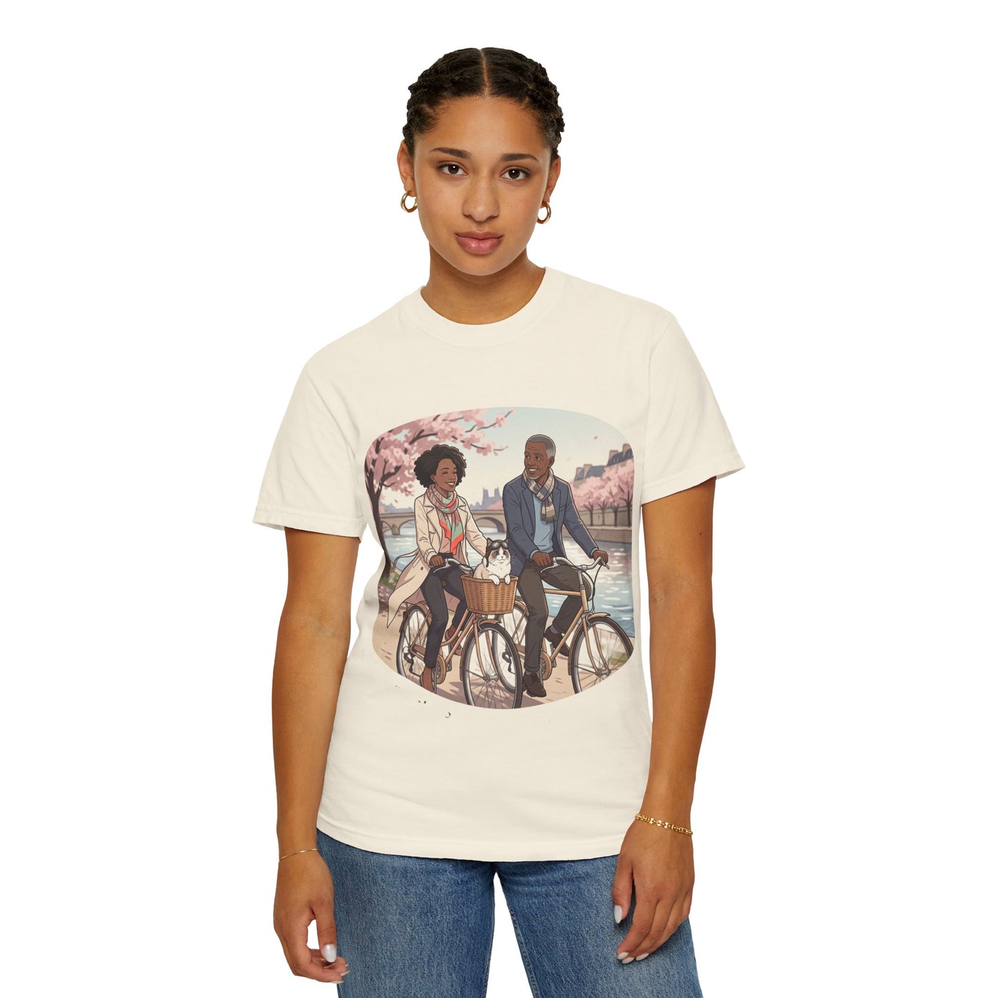 Couples Cherry Blossom Bike Ride T-Shirt