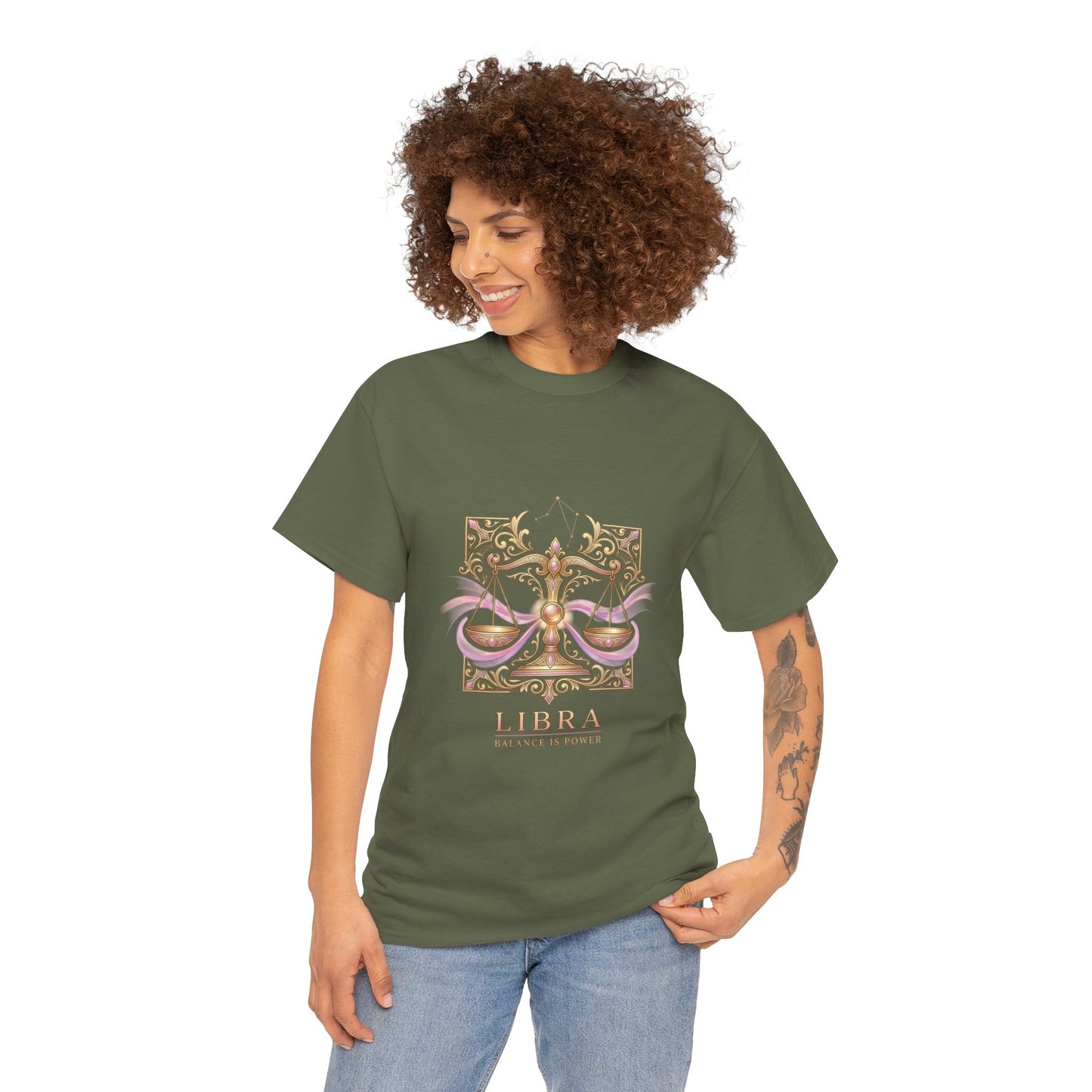 Libra Scales T‑Shirt — Zodiac Balance Is Power Tee