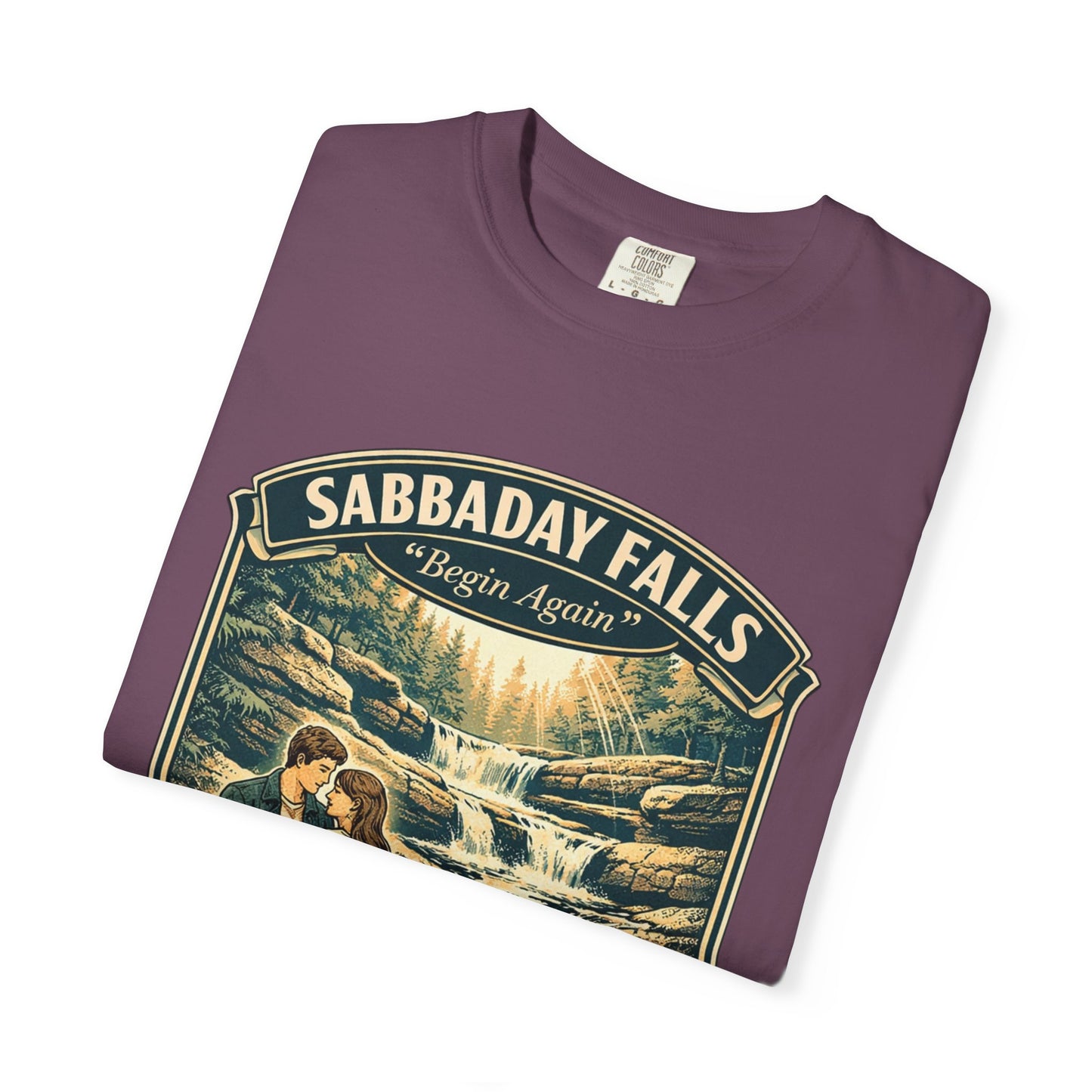 Sabbaday Falls 'We Begin Again' Vintage Nature T-Shirt