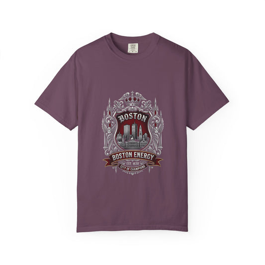 Boston Energy Vintage Crest T-Shirt — Retro City Skyline Tee