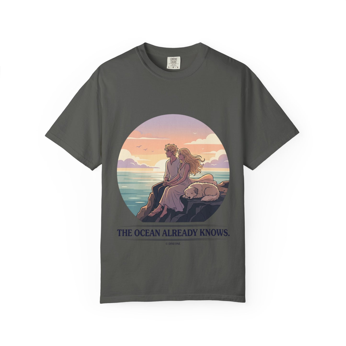Ocean Sunset Graphic T-Shirt — "The Ocean Already Knows"