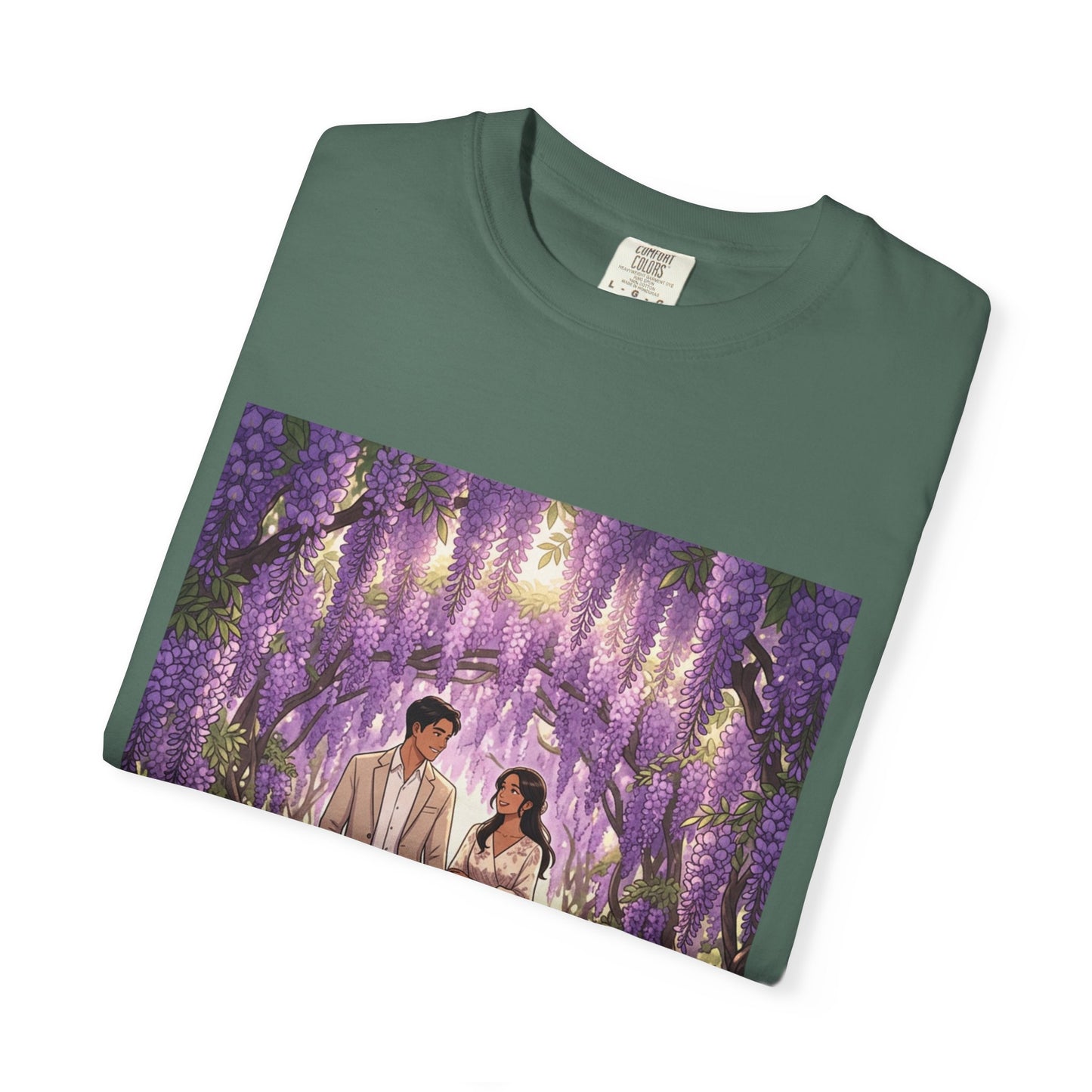 Spring of Us T-Shirt — Romantic Wisteria Couple Graphic Tee