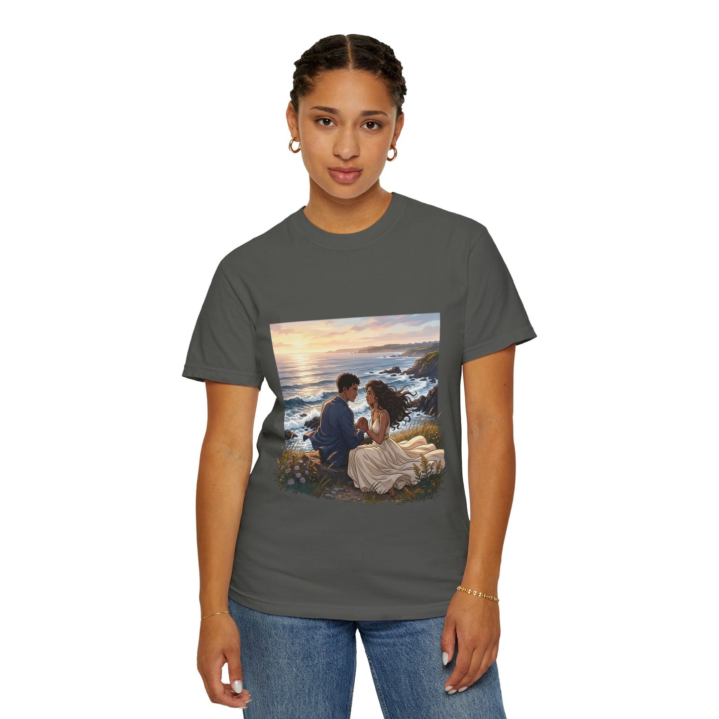 Romantic Sunset Beach Couple T-Shirt