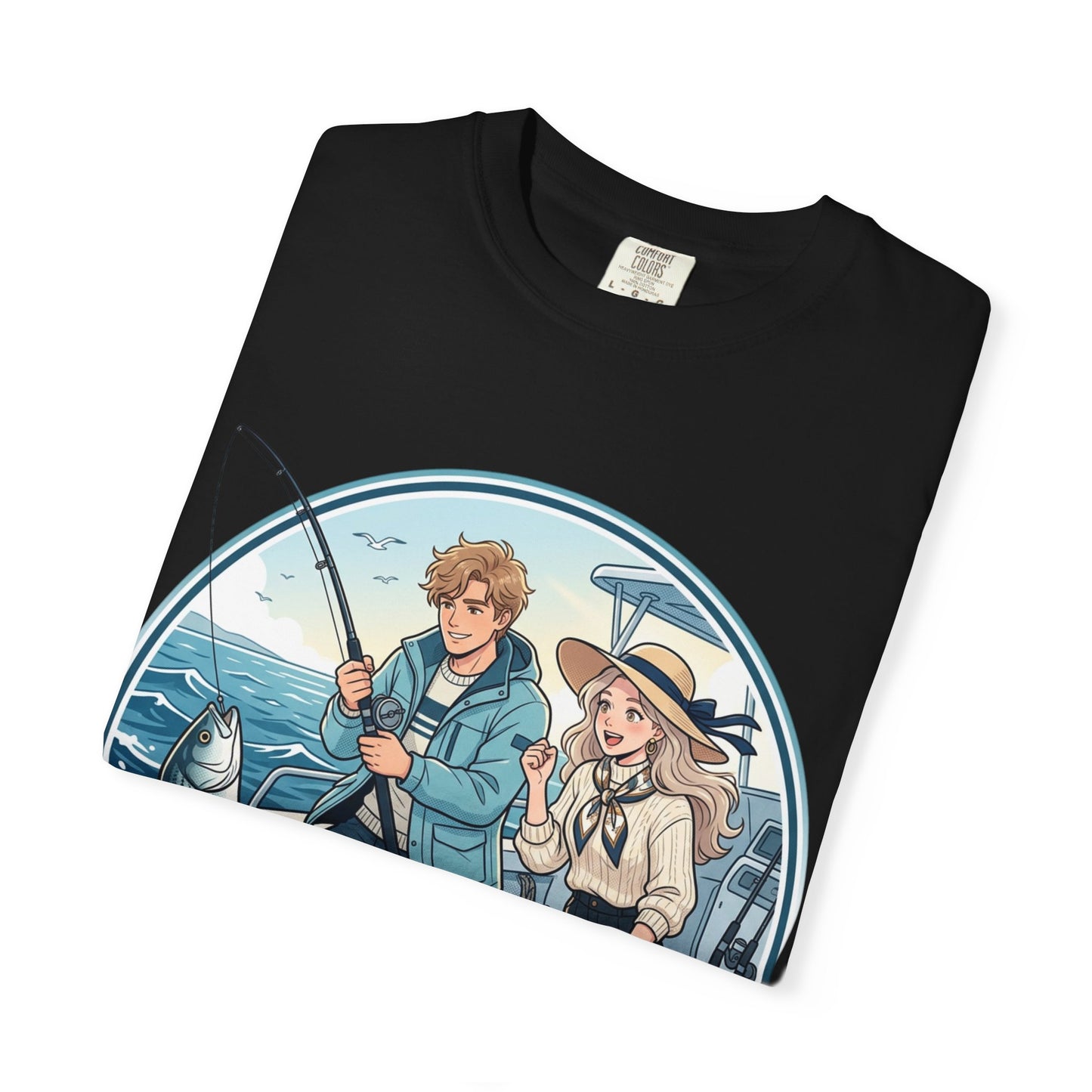 Reel Love Fishing T-Shirt — Cute Couple Anglers Graphic Tee
