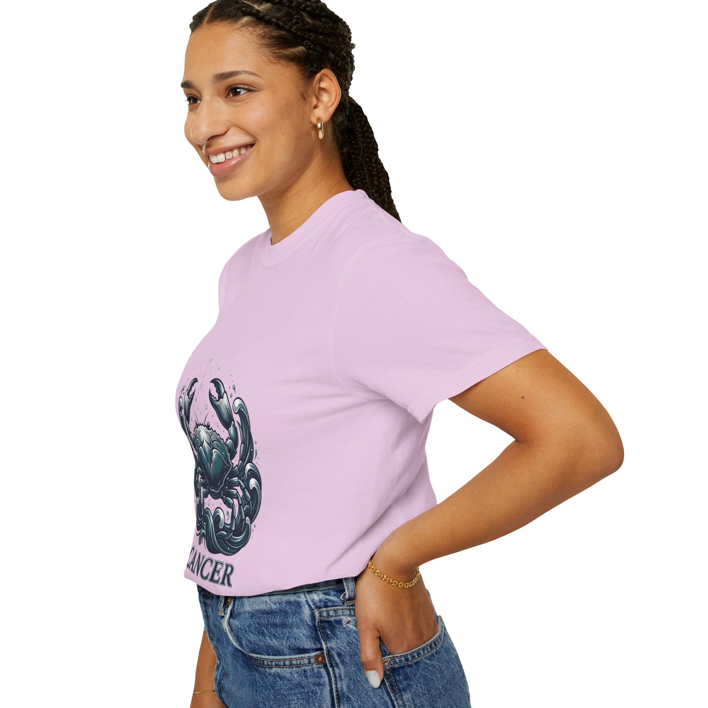 Cancer Zodiac T-Shirt — Stylized Crab Astrological Tee